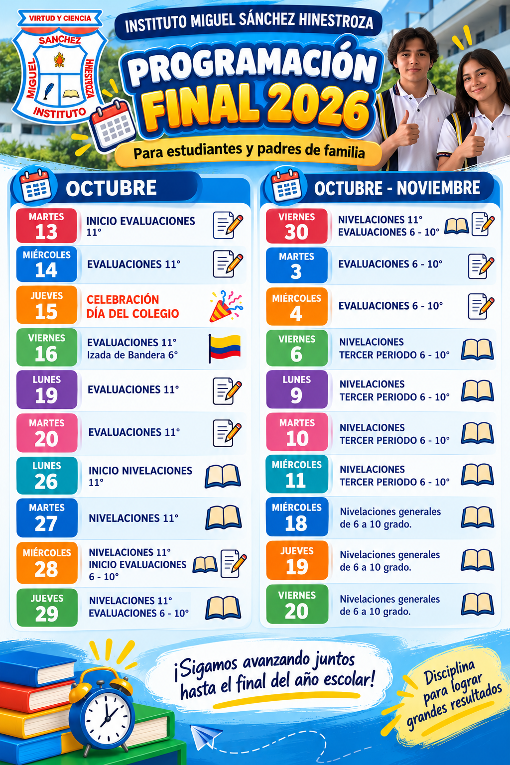 Programación de Evaluaciones Finales 2026
